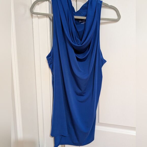 Lane Bryant Royal Blue Cowl Neck Sleeveless Top Size 18/20 Career Workwear - Picture 2 of 3